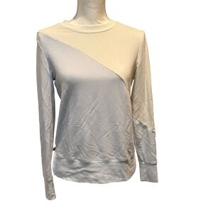 Summersalt The Softest French‎ Terry Pullover Blue White Sand Size Small